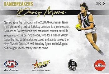 2021 Select AFL Footy Stars - Gamebreakers #GB18 Darcy Moore Back